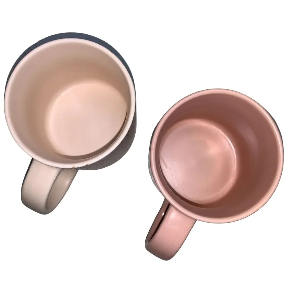 Whitney Kerney Causebox Set of 2 Abstract Coffee Tea Mugs Cups